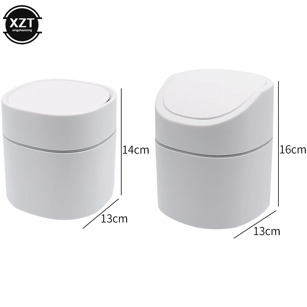 Mini Waste Box Bin Garbage Basket Home Table Trash Can Plastic Office Supplies Dustbins Sundries Barrel Box For Household