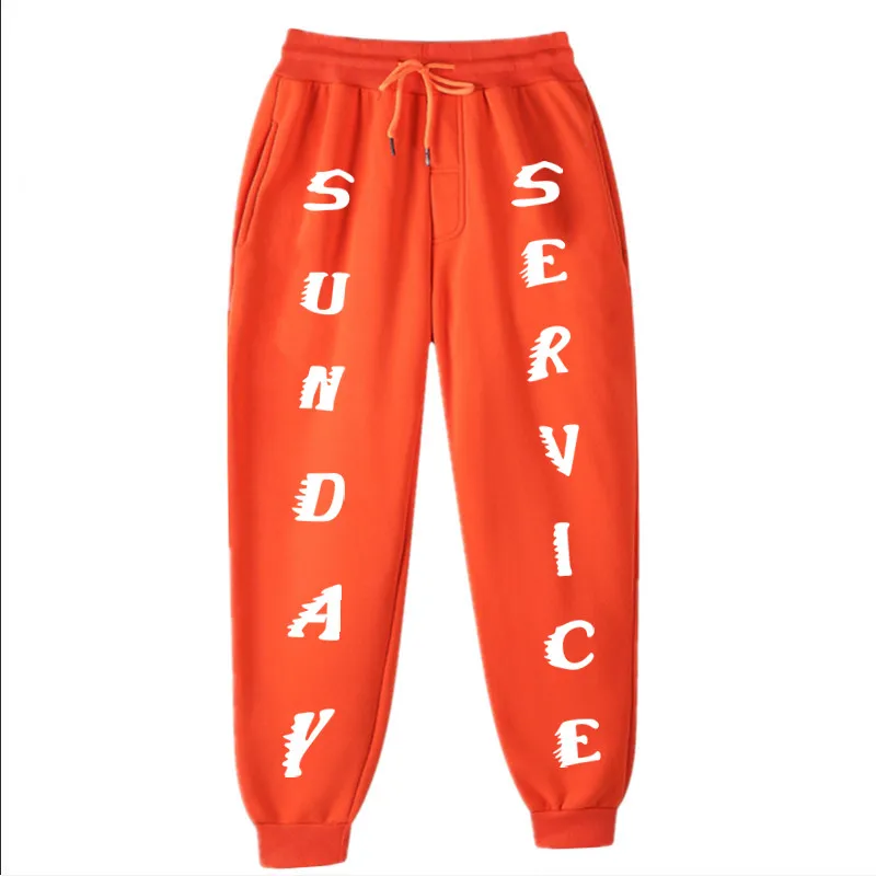 New Kanye West Joggers Foam Letter Print Sweatpants Men and Women Elastic Waist Lose Casual Trousers Hip Hop Mens Sweat Pants