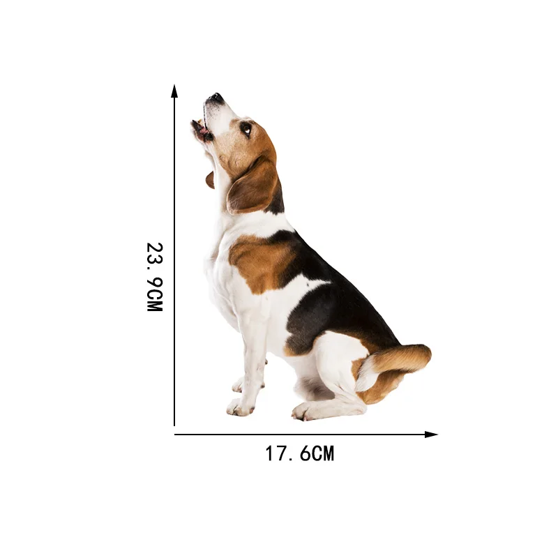 YOJA 17.6×23.9CM Real Shot Cute Beagle Home Living Room Wall Decor Funny Animal Toilet Stickers T1-3099