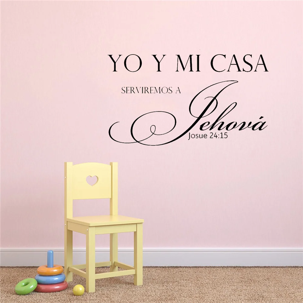 Spanish Quotes Wall Decals YO Y MI CASA Wall Stickers Vinyl Carved Letter Wallpaper Home Decor Living Room Kitchen Bedroom