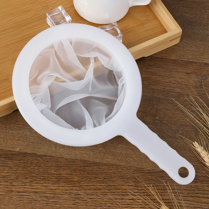 Super Fine Colander Sieve Strainer Colander With Handle For Juice Soymilk Coffee Filter 80/100/200/300/400 Mesh Reusable Nylon