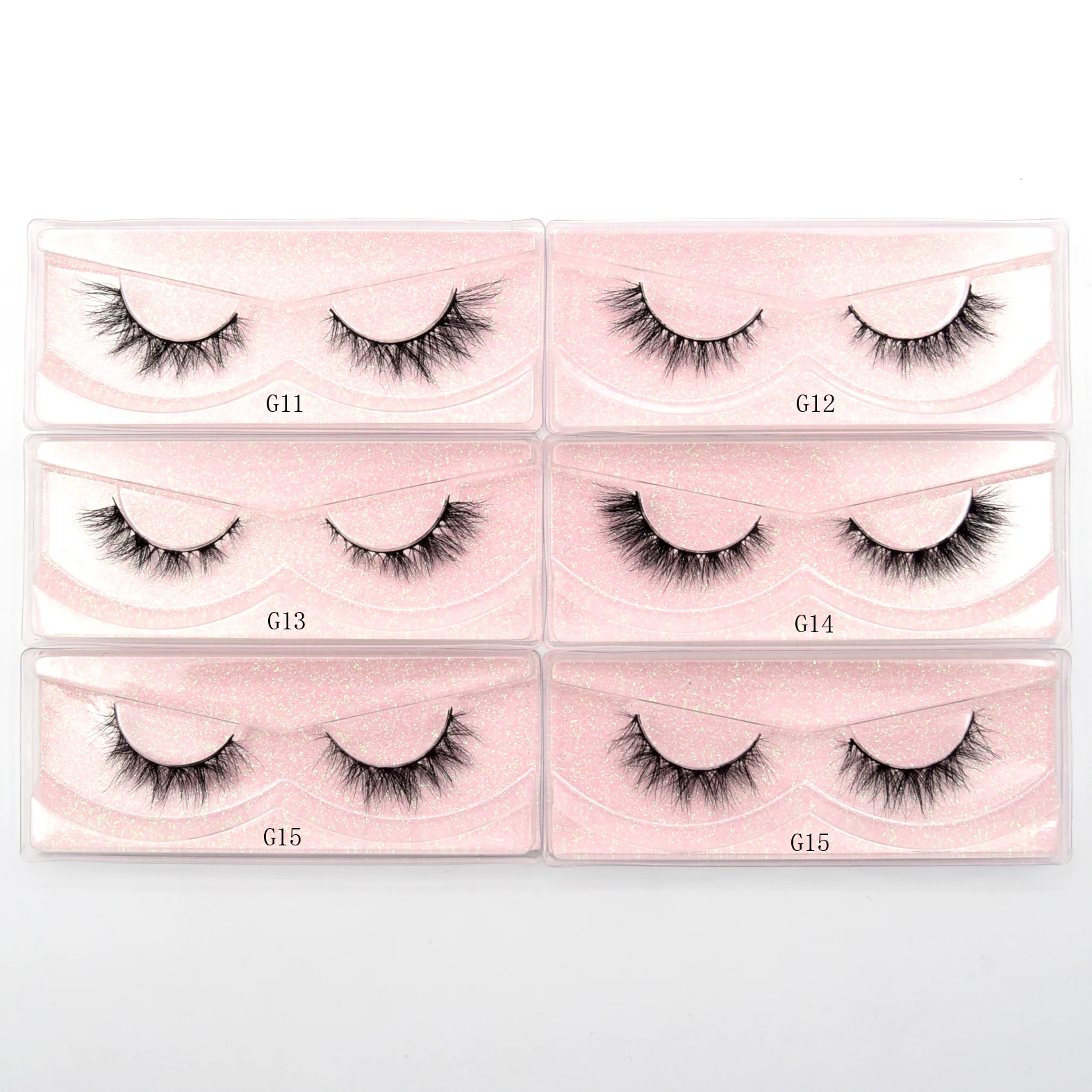 Faux-cils en vison 3D sans vison, longs, naturels, 10 paires, 8-14mm, maquillage, en vrac, vente en gros