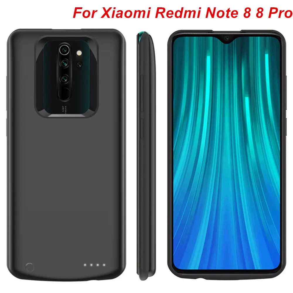 6500 мАч для Xiaomi Redmi Note 8, чехол для аккумулятора Note 8 Pro, чехол для телефона, внешний аккумулятор для Xiaomi Redmi Note 8 Pro, чехол для зарядного устройства