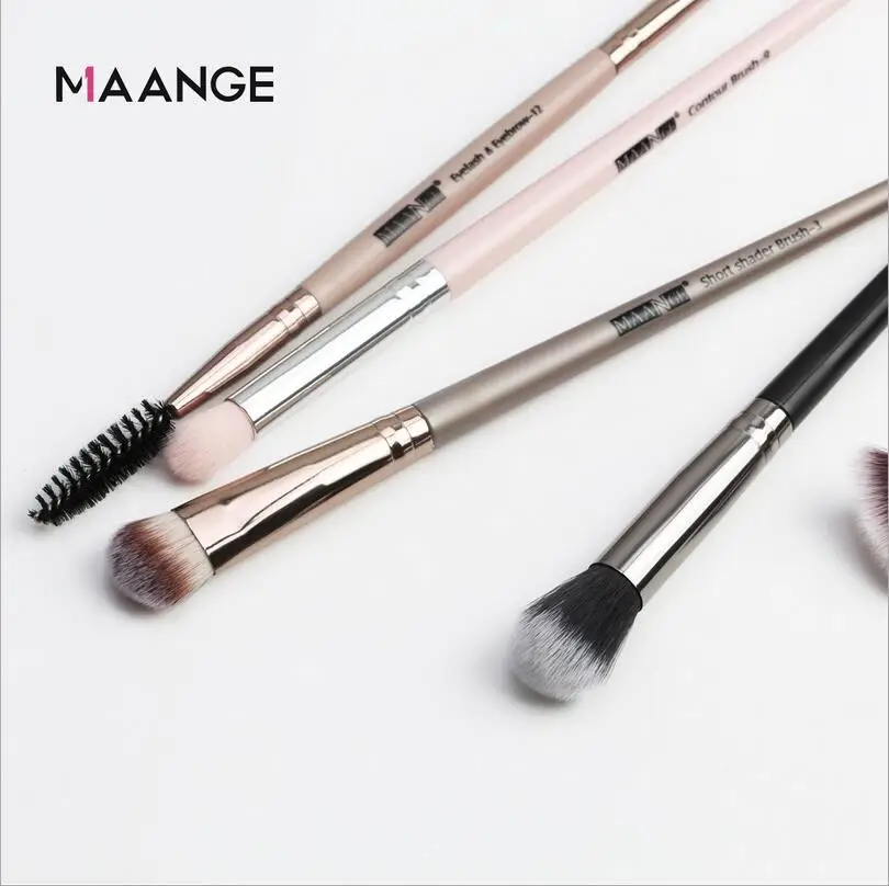 12 pcs/lot Makeup Brushes Set Eye Shadow Blending Eyeliner Eyelash Eyebrow Brushes For Make up Portable Eye Brush Set T0582