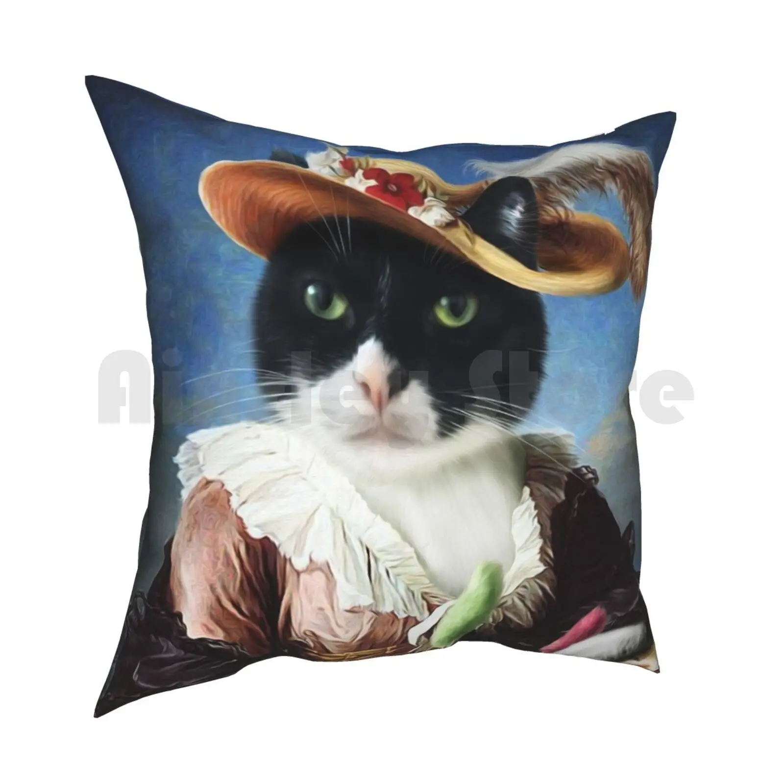 Cat Portrait-Batters Pillow Case Printed Home Soft DIY Pillow cover Cats Pompouspets Cat Images Cat Portraits Animal Art