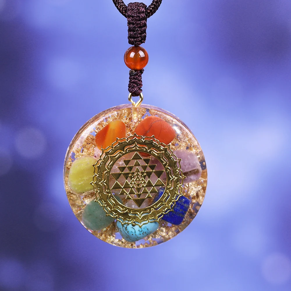 7 Chakra Energy Necklace Orgonite Pendant Reiki Healing Necklace Yoga Jewelry For Women Men Jewelry