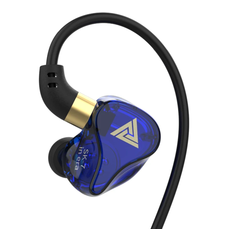 QKZ SK7ทองแดงแบบมีสายหูฟังสเตอริโอไฮไฟหูฟังเพลงชุดหูฟัง Super Bass หูฟัง Fone De Ouvido