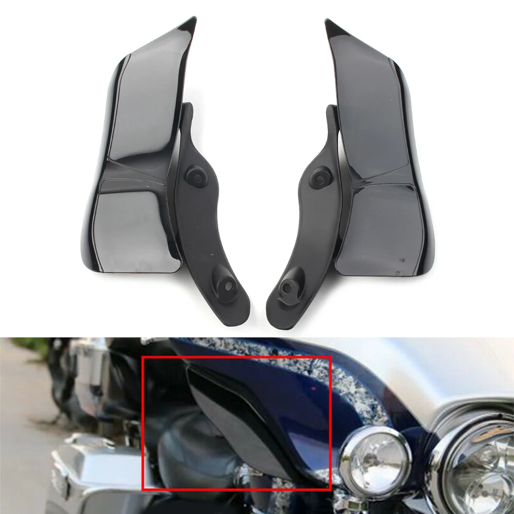 2x Adjustable Motorbike Windshield Air Deflector Windscreen For Harley Touring Road Glide 2015 2016 2017 2018 2019 2020