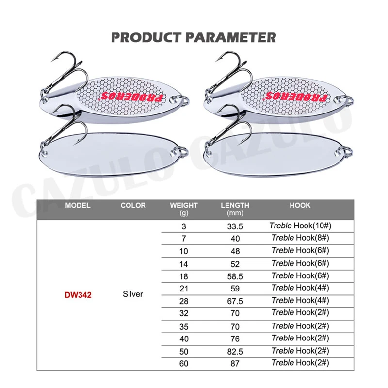 Sinking Metal Spoon Fishing Lure Accesorios Isca Artificial Weights 1.5-60g Bait Bass Articulos De Pesca Carp Fish Tackle Leurre