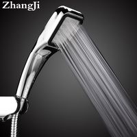 Zhang Ji Bathroom 300 Holes Hand Hold Rainfall Shower Head Water Saving Square ABS High Pressure Water Therapy Shower head