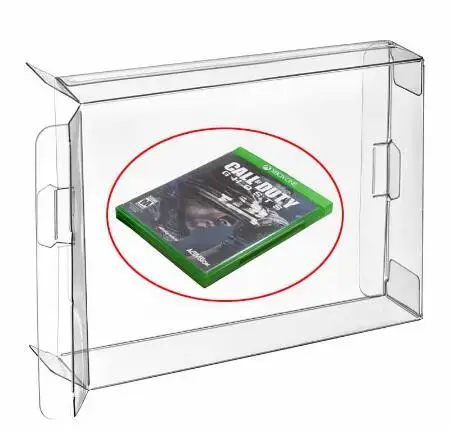 Ruitroliker 10Pcs Clear PET Box Case Sleeve Covers CIB Protector for Xbox one Games Cartridge Box