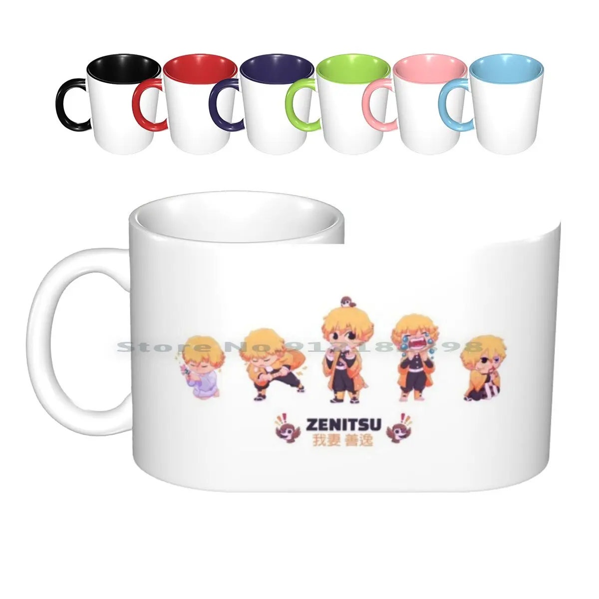 Ceramic Mugs Coffee Cups Milk Tea Mug Demon Kimetsu No Yaiba Kimetsu No Yaiba Tanjiro Inosuke Nezuko Anime Manga Creative