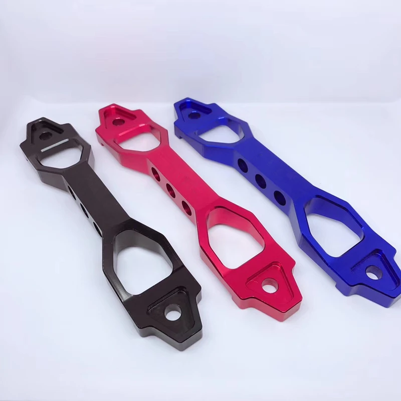 Car Battery Tie Down Brace Aluminum Fasten Bracket Holder Brace Black/Blue/Red