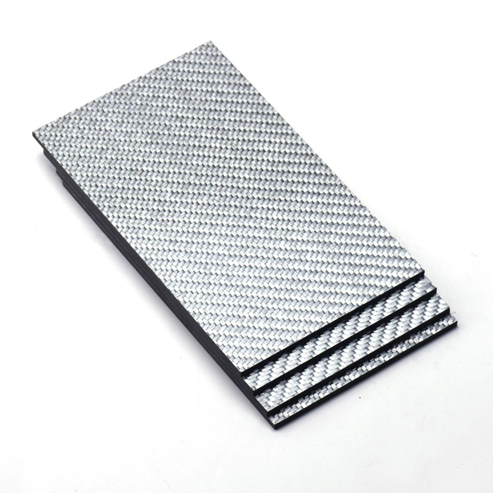 400x500mm Plain Glossy Matte Thickness 0.5-2.5mm 100% High Temperature Laminate Gold Blue Silver Red 3K Color Carbon Fiber Sheet