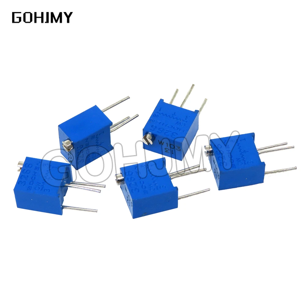 10PCS 3266W adjustable precision potentiometer 1K 2K 5K 10K 20K 50K 100K 200K 500K 103 1M 3266