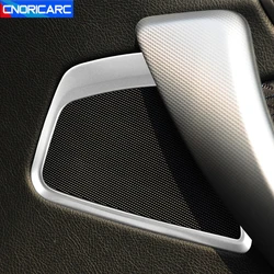 Stainless Steel Car Door Stereo Loudspeaker Frame Cover Trim For BMW 1 Series F20 2012-2016 Audio Speakers Interior Stickers