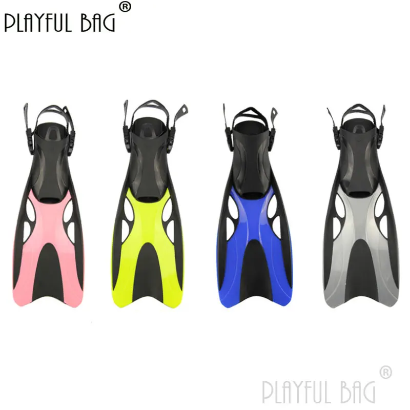 

Playful bag 1 pair Diving fins Outdoor Adult snorkeling accessory Adjustable swimming fins Professional diving equipment E141