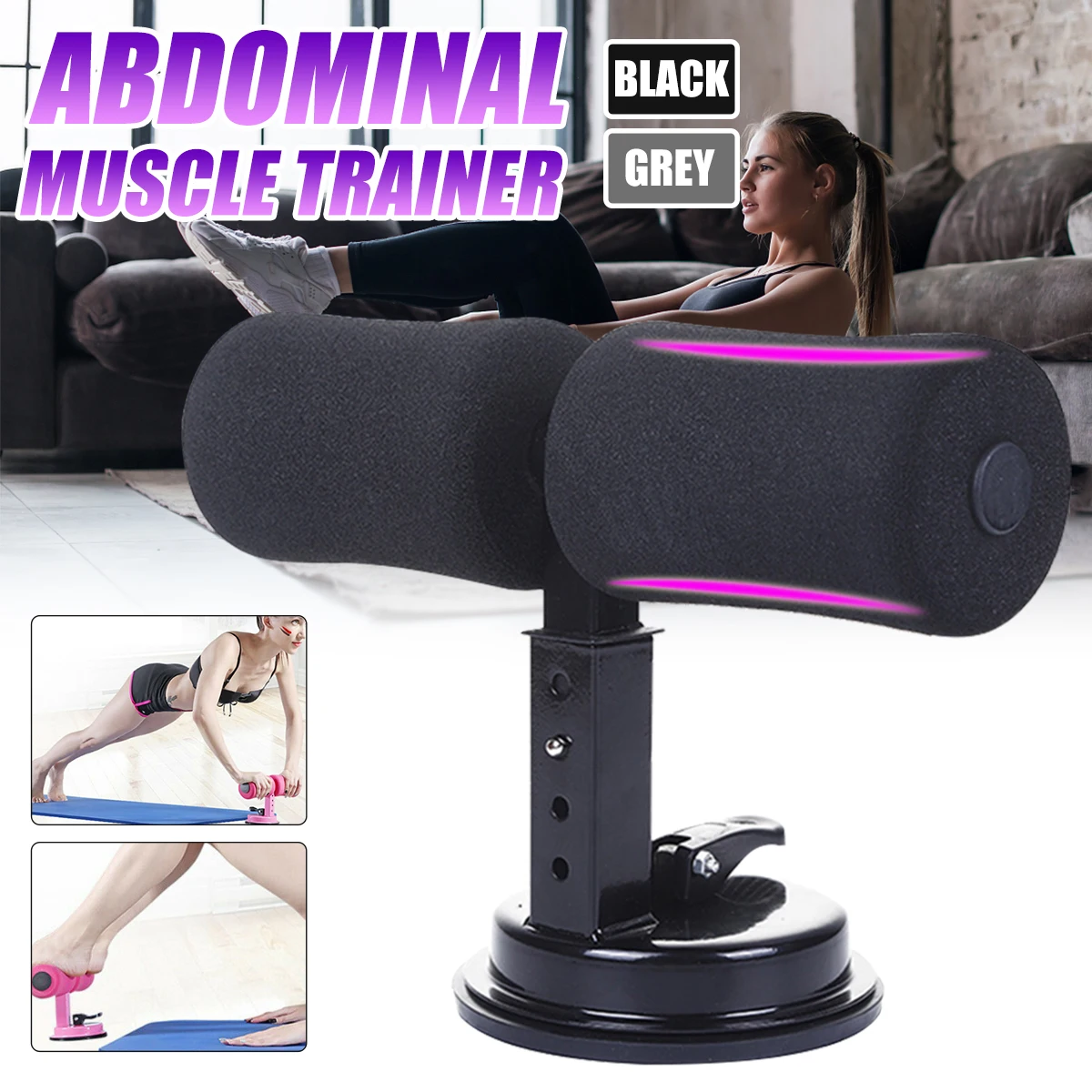 

Home Sports Fitness Sit-up Aids Gym Exercise Multifunctional Abdominal Muscle Trainer Push-up Assistant Device