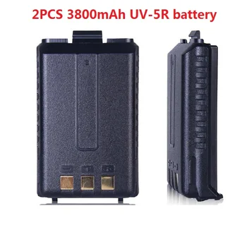 양방향 라디오 워키 토키 액세서리에 대 한 2pcs 1800/3800mAh 배터리 Uv-5ra uv-5re에 대 한 Baofeng Uv 5r 배터리