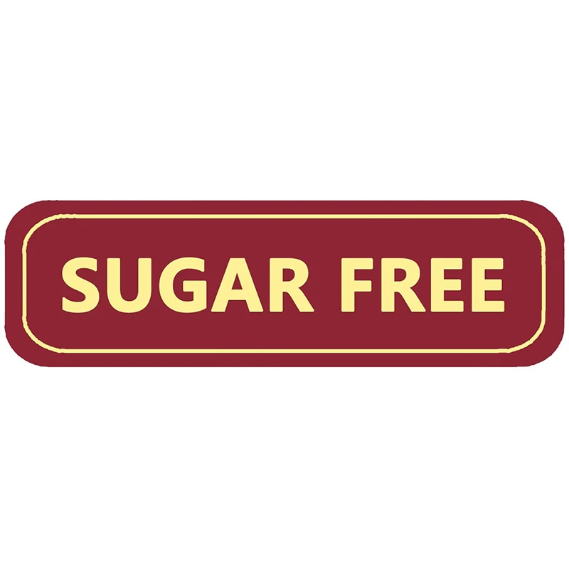 2x0.5 Inch Adhesive Sugar Free Labels Food Allergies Warning Label Stickers For Package Jar Bottle Rotation Labels On Medical