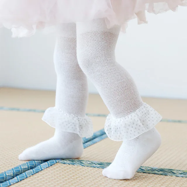 

Children Girls Pantyhose Spring Autumn Thin Breathable Fashion Princess Tights Kids Girls Mesh Lace Newborn Baby Pantyhose