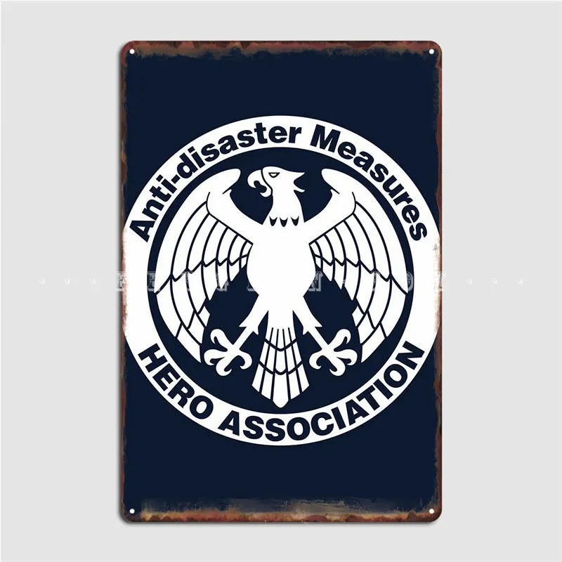 

Hero Association Metal Plaque Poster Cinema Living Room Wall Plaques Custom Tin Sign Poster