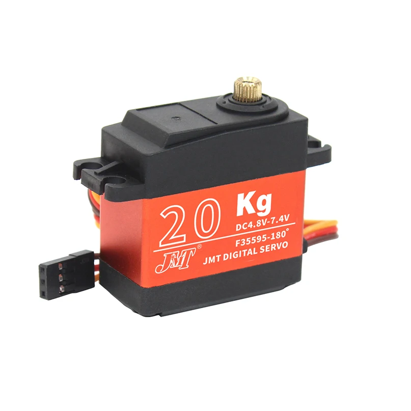 JMT Waterproof Digital Servo 90/180/270/360 Degree RC servo 20KG Metal Gear Large Torque with 25T Arm for Cars RC Toy