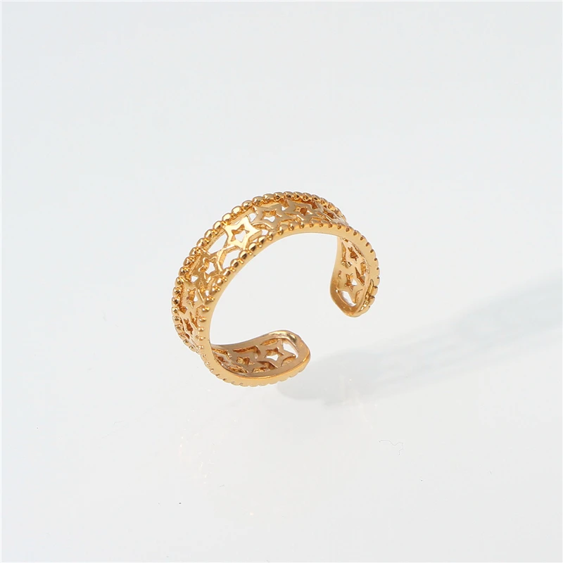 Adjustable Toe Rings for Women Star Band Open Tail Ring Women Beach Foot Jewelry Gold Color Thick Rings Girl Gift