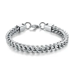 4/6MM Stainless Steel Chain Bracelet & Bangles Fashion Men's Titanium Steel Link Bracelet Hip Hop Rock Jewelry Length 20/22CM