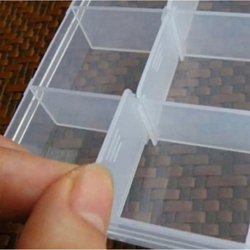 15 Grid Creative Storage Box With removable dividers Valuables Jewellery Cash Clear Plastic Box Organizer Storage Container