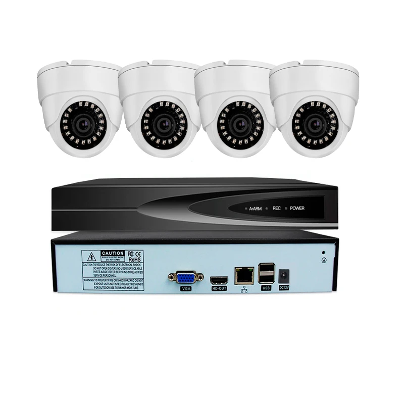 

4CH Ultra HD POE Network Video Security System For Indoor H.265+ NVR With 4X 3MP IR Night Vision Indoor IP Camera