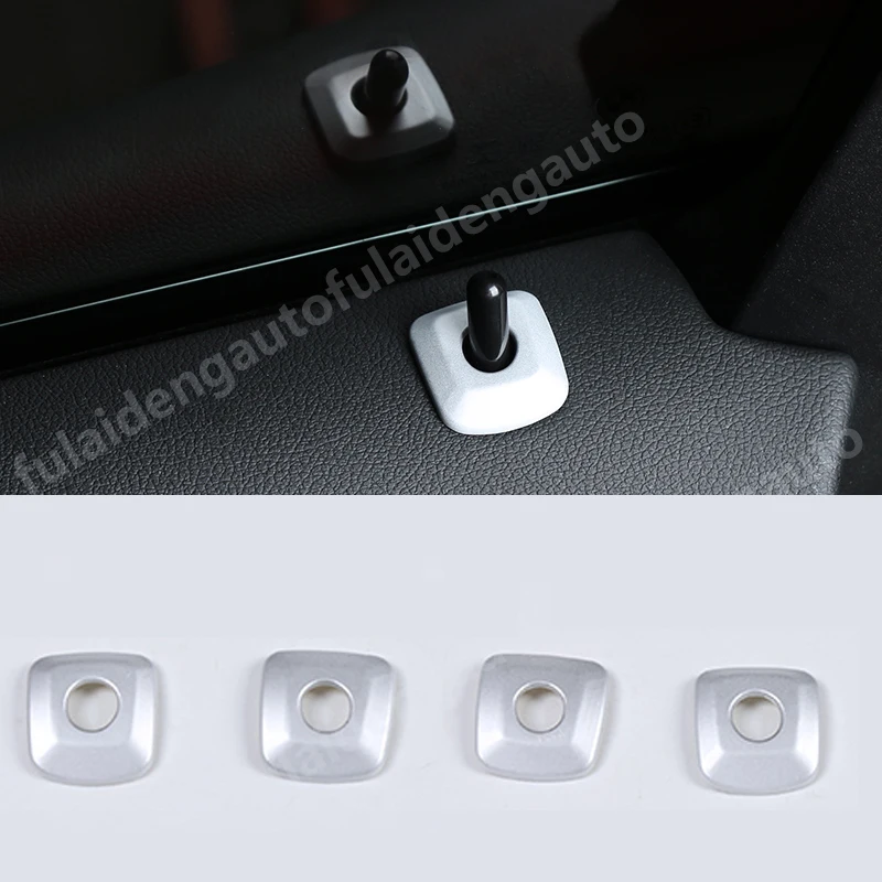 4pcs For BMW 3 Series G20 2019-2020 Carbon fiber ABS Matte Car Door Lock Pins Decor Cover trim Moulding Car Accessories