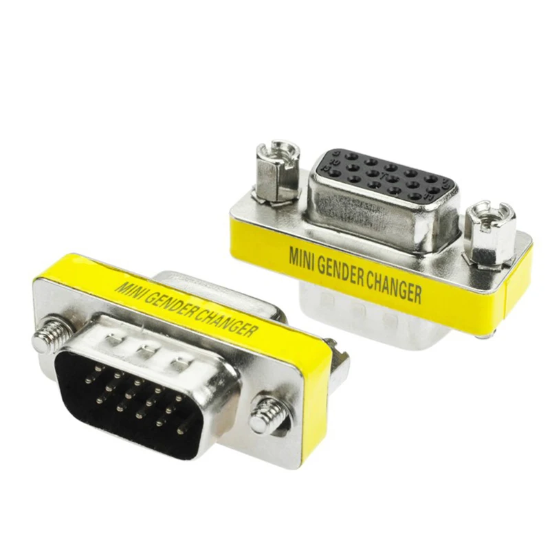 2pc Female To Female DB15 Gender Changer adapter Male to Female DSub VGA 15Pin Female to Female Converter for monitor projector