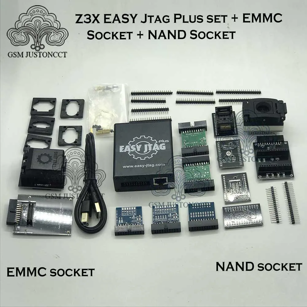 Nieuwe Versie Volledige Set Gemakkelijk Jtag Plus Doos Easy-Jtag Plus Doos + Emmc Socket + Nand Socket