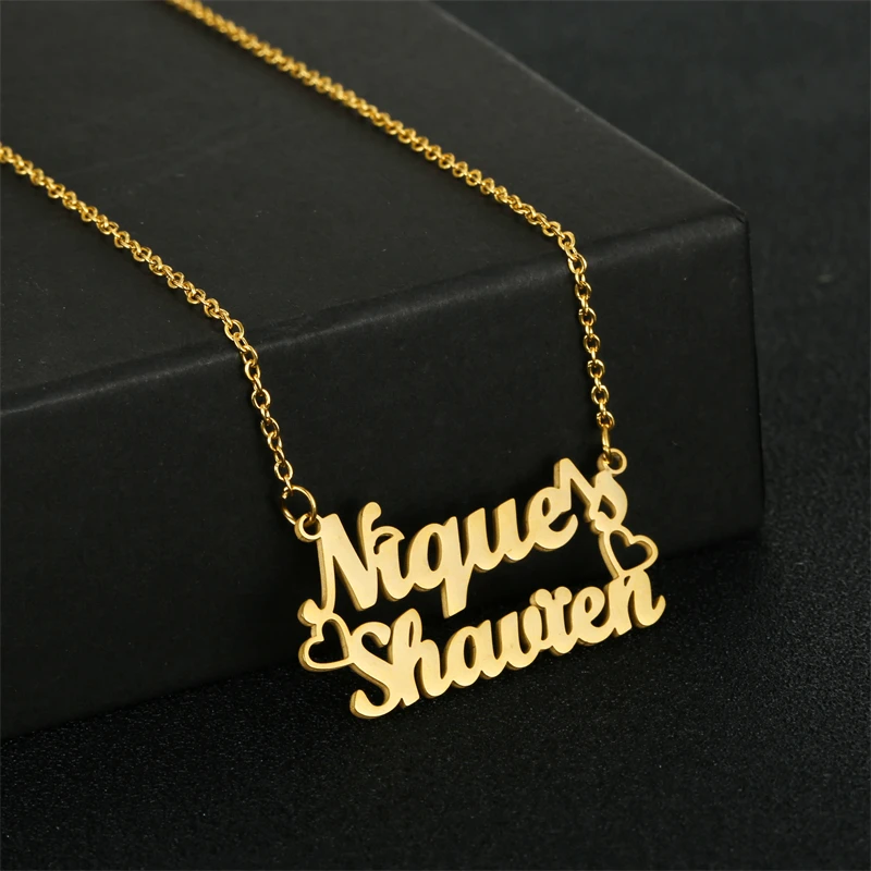 Custom My Name Necklace Letter Personality Necklace Gift Nameplate Personalized Choker Cursive Font Chain Jewelry