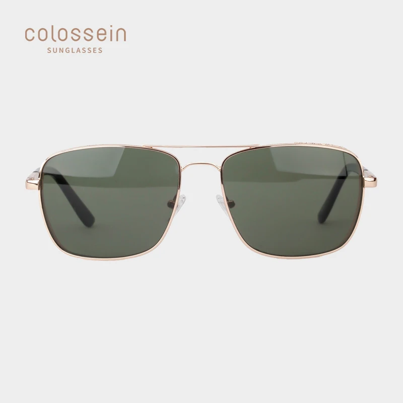 

COLOSSEIN Pilot Sunglasses Men Classic Polarized Sun Glasses Women Retro Square Metal Frame Glasses UV400 Protection Eyewear