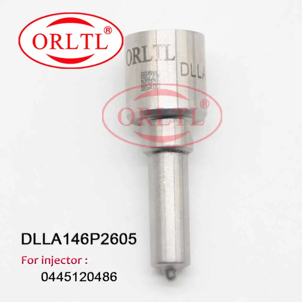 DLLA146P2605 Common Rail Injector Nozzle DLLA 146 P 2605 Black Needle Sprayer 0 433 172 605 For LOVOL 0445120486