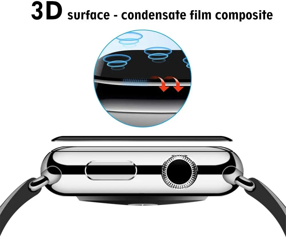 3d cobertura completa vidro temperado para apple assistir série 1 2 3 38mm 42mm protetor de tela iwatch 4 5 40mm 44mm para apple assistir vidro