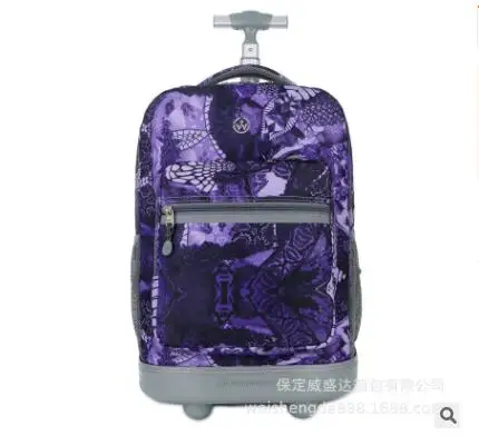 18 inch Wheeled backpack for kids School backpack On wheels Trolley backpacks bag for teenagers Children School Rolling backpack