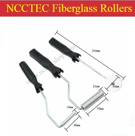 

[3 pieces per set] Fiberglass laminating aluminum Paddle Stripes Mould FRP angle Vertical Roller kit | resin bubble GRP work