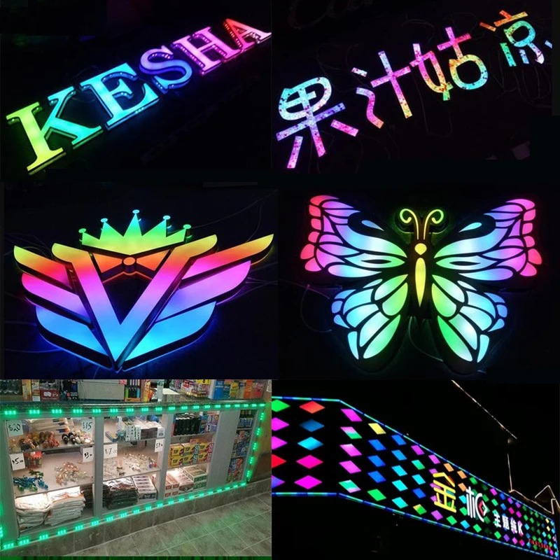 100 Stuks 12V 5050 Rgb Full Color Led Module Pixel 1903ic 2811ic Module Kleurrijke Magische Kleur Programmeerbaar Teken Lightbox Letter Logo