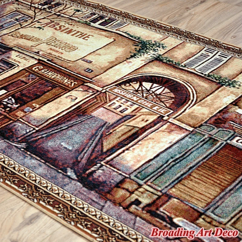 Beautiful Old Street Jacquard Weave Tapestry Wall Hanging Gobelin Home Art Textile Decoration Aubusson Cotton 100% Size 139x87cm