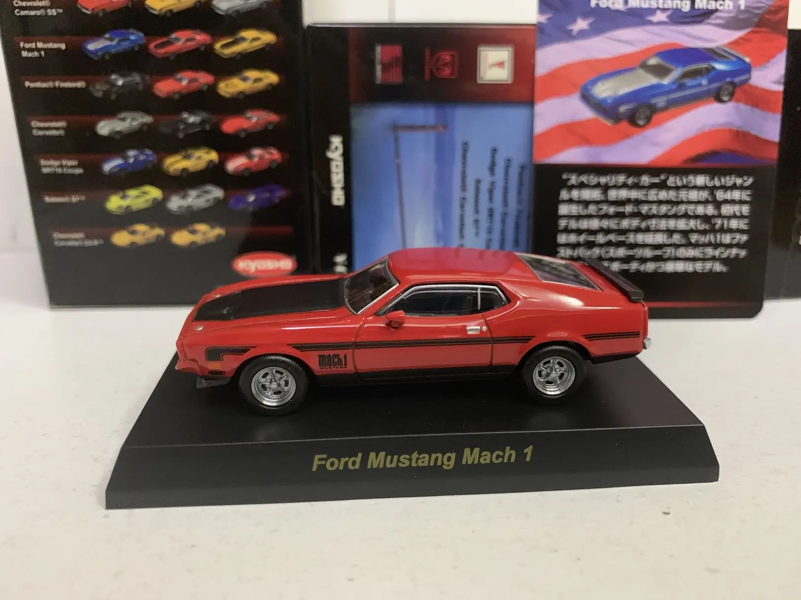 KYOSHO Ford Mustang Mach 1 Modelo Toy Coleção, liga de fundição, decoração do carro, 1:64