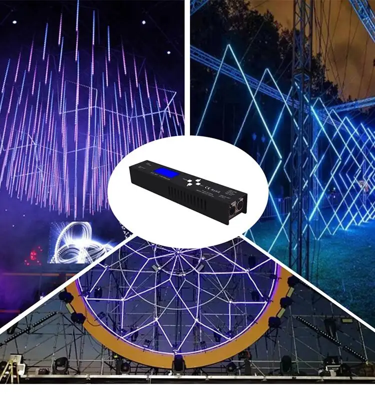 AC110-220V Build-in Power Supply Artnet controller ; output(4  universes /680 pixels/one port)for SK6812 WS2812 LED Strip view 5