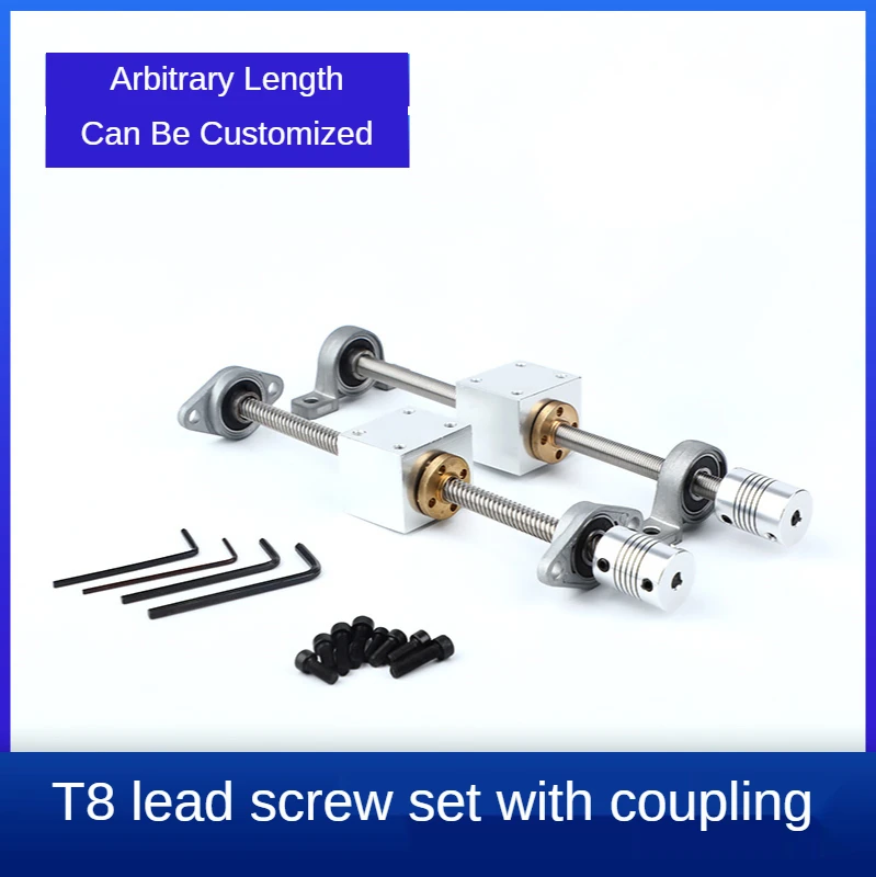 

Стержни для 3D принтера CNC100/800 мм T8, с шагом между горизонтальными и вертикальными винтами 2 мм, 1, 2, 4, 8, 12, 14 мм