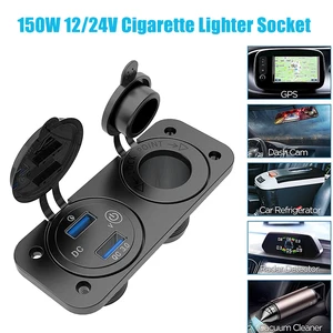 LED nhẹ hơn với công tắc cảm ứng voltmeter, đầu ra tải nhanh 3.0, không thấm nước, 12V, 24V, USB kép, xe hơi, RV, thuyền 12 Doanh số nhẹ hơn Voltimeter - №12