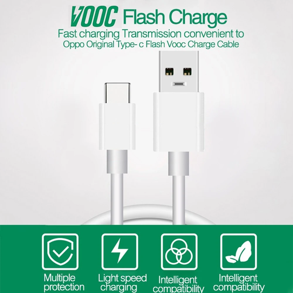 5V/4A VOOC USB Type C Cable For OPPO Reno K5 K3 Find X A11 R17 VOOC Flash Charger Cable Super Flash Charging Type C Charger Wire