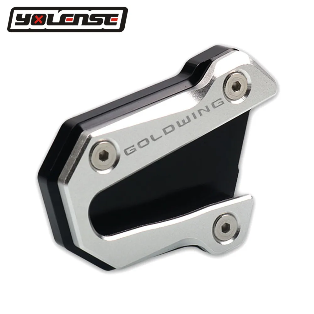 Motorcycle CNC Kickstand Foot Side Stand Extension Pad Support Plate Enlarge Stand For HONDA GL1800 Goldwing 1800 GL 1800