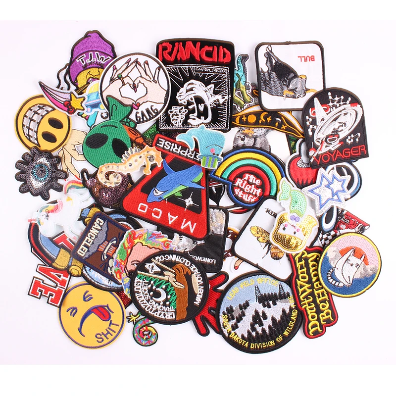 Iron on Pathes 30pcs/lot Random Fashion Patches for Women Lovely Kids Iron on Patch for Clothing Applique Sticker DIY Accessory