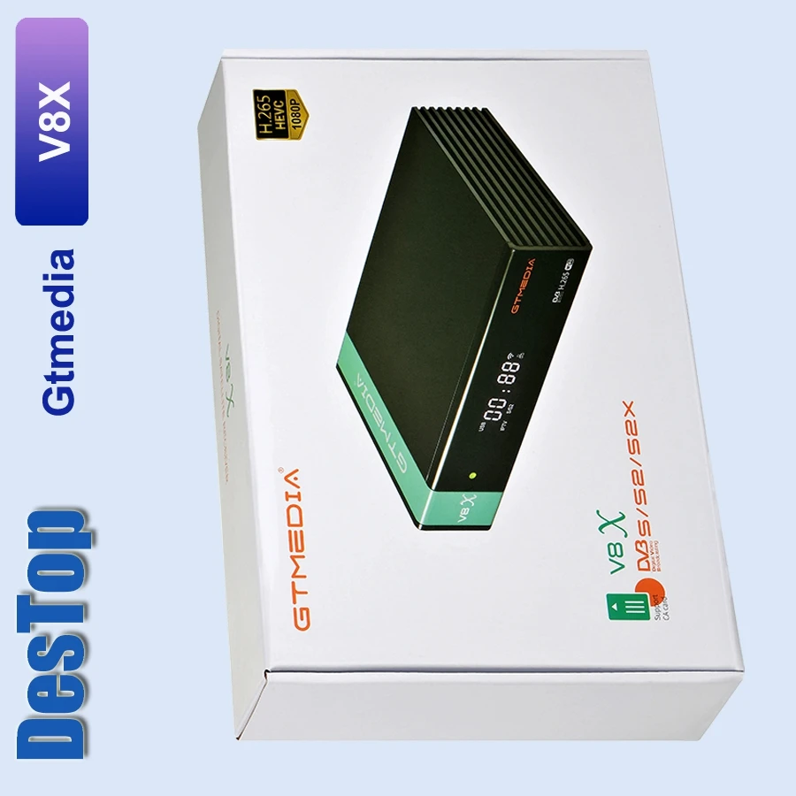1 قطعة استقبال الأقمار الصناعية GT وسائل الإعلام V8X DVB-s/s2/s2x كامل HD H.265 المدمج في واي فاي ترقية Gtmedia V8 نوفا/الشرف V9 سوبر سوبروت المريخ